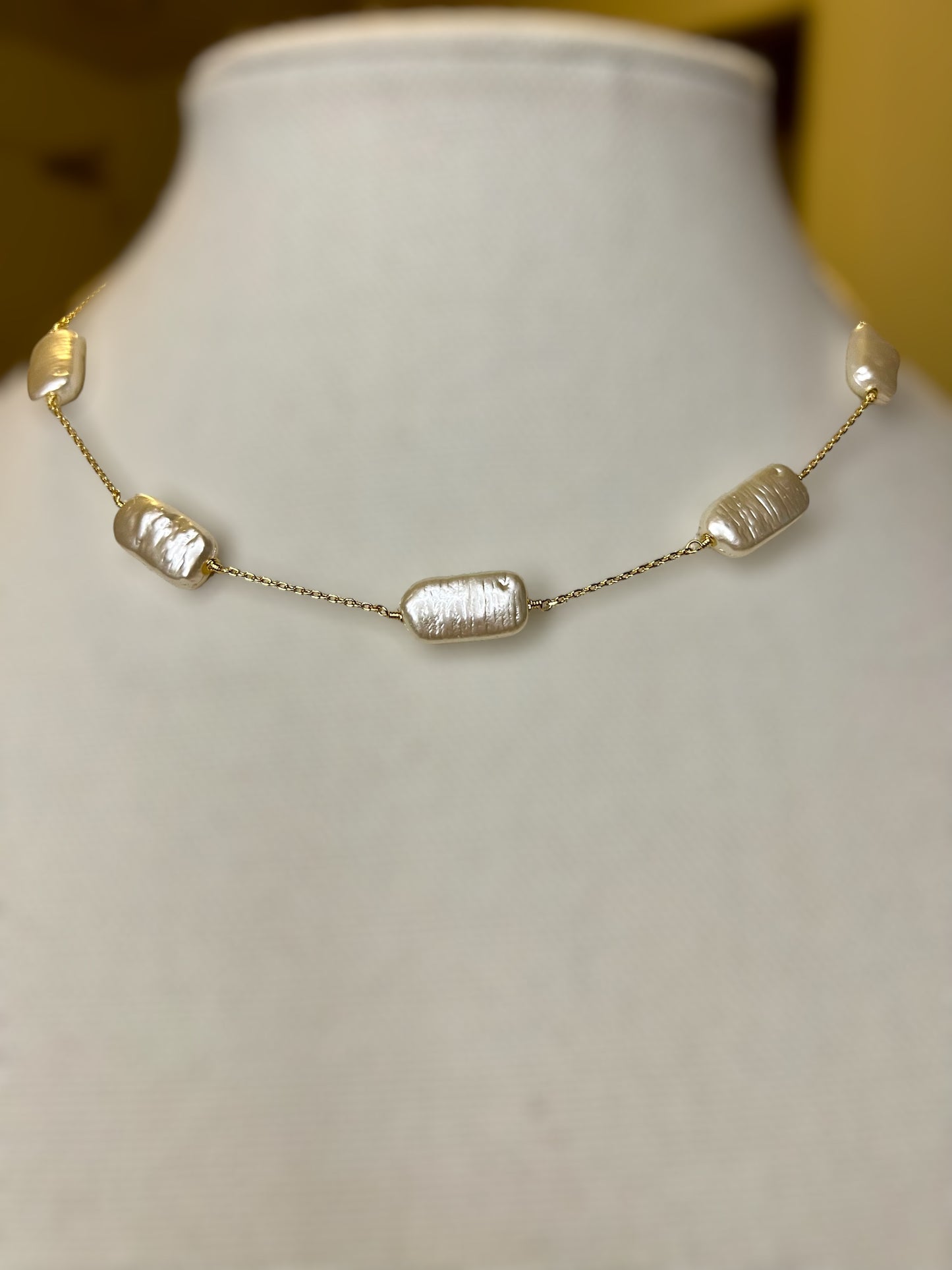 CHOKER GOLD PEARL SEA