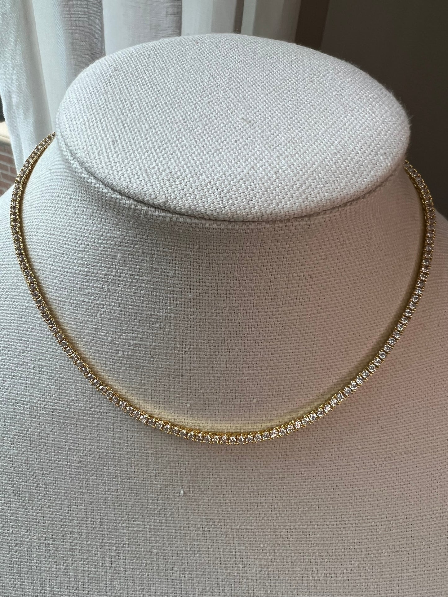 TENNIS NECKLACE GOLD MINI