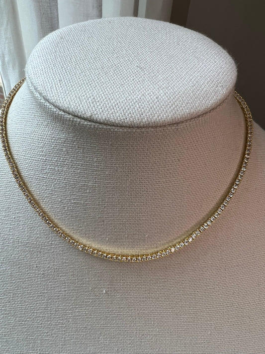 TENNIS NECKLACE GOLD MINI