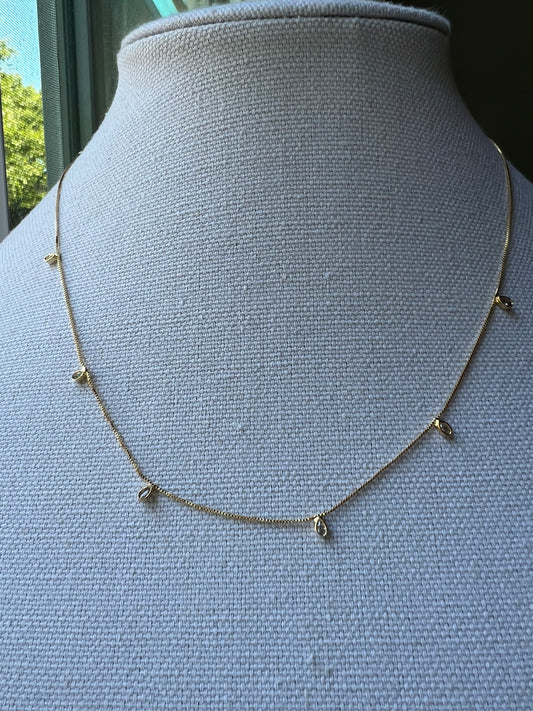 Choker Delicate Drops Gold