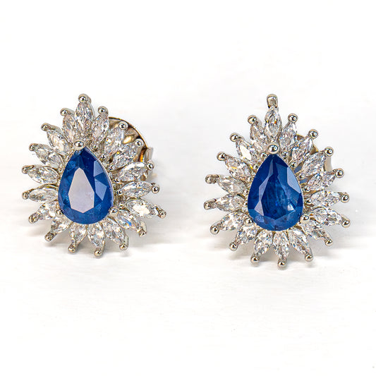 Earring Sapphire Zirconia